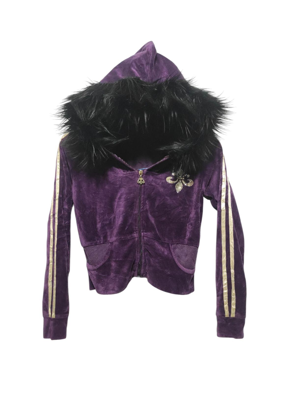 Hysteric Glamour Dereon Crop Velvet Zip Fur Hoodie LGB style Size M / US 6-8 / IT 42-44 - 1 Thumbnail