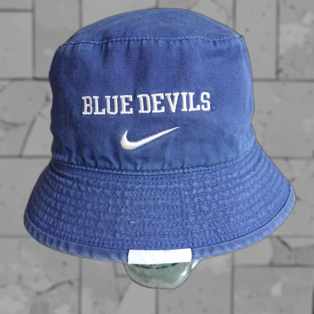 Nike VINTAGE Nike Bucket Hat Duke University Blue Devils Reversible Hat Men One Size Blue University 90s? Size ONE SIZE - 1 Thumbnail