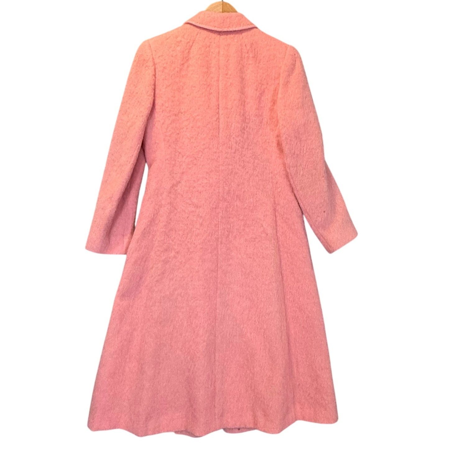 Other Vintage Pink Mohair Trench Coat Double Breasted Long Size M / US 6-8 / IT 42-44 - 2 Thumbnail