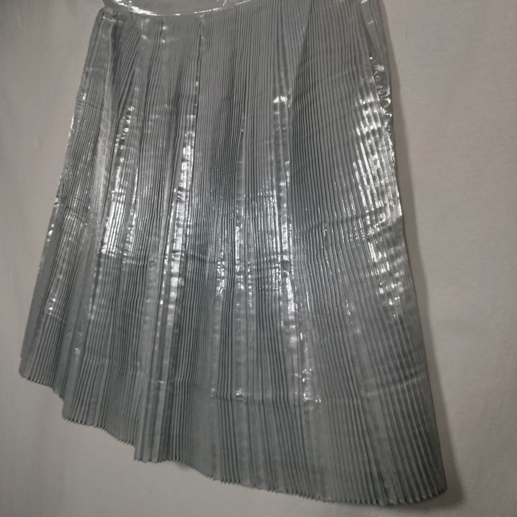 Talbots Talbots Skirt 14 Size Silver Metallic Pleated A-Line Knee Length Lined Zip Read Size 36" / US 14 / IT 50 - 3 Thumbnail