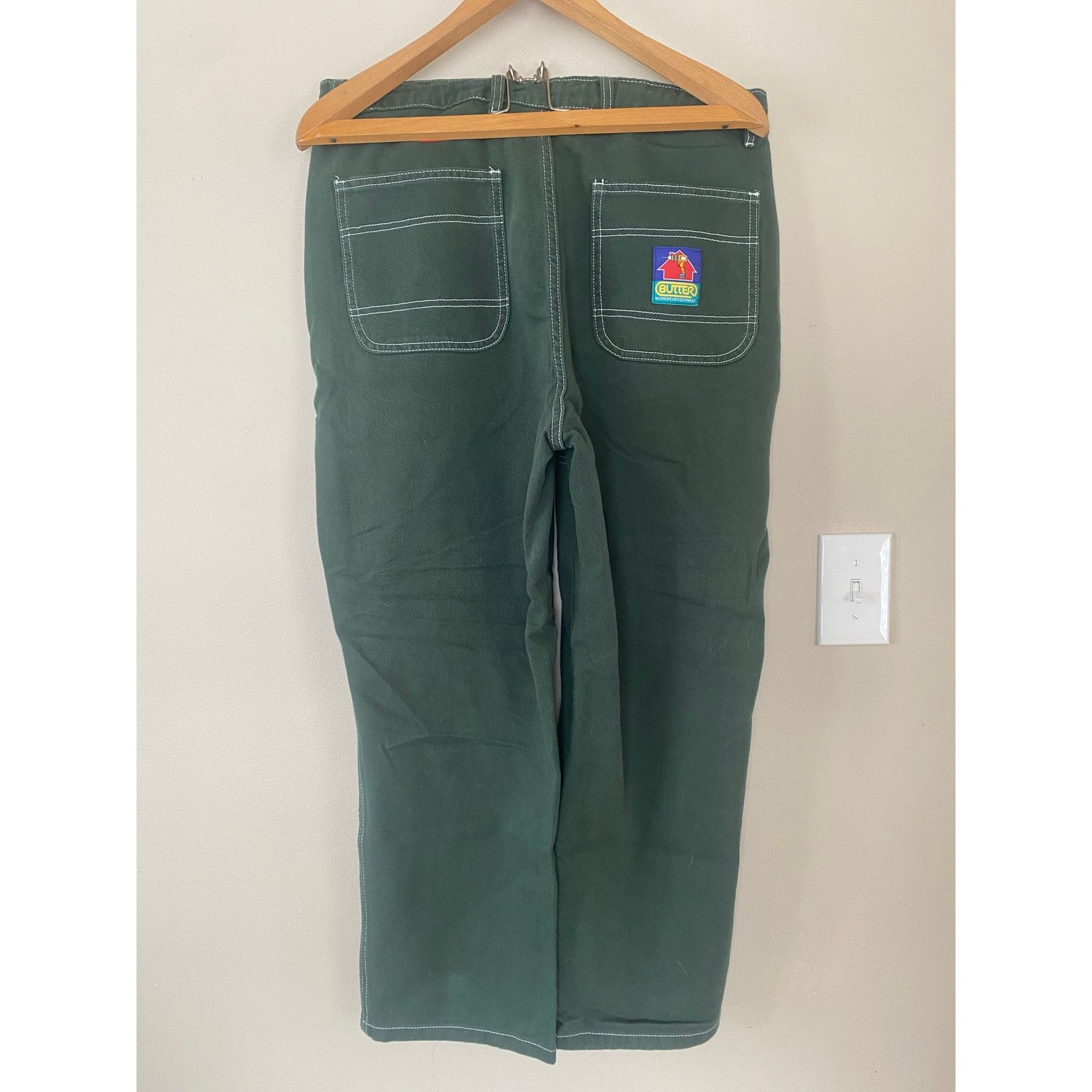 Butter Goods Butter Very Baggy Pants Green Workwear Double Knee Drawst 34 Size US 34 / EU 50 - 2 Thumbnail