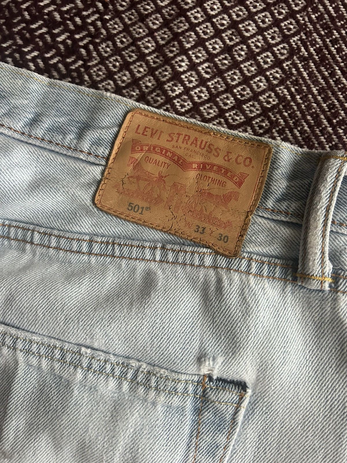 Levi's Vintage 501 Levis Distressed Faded Jeans Streetwear Size W33 Size US 33 - 7 Thumbnail
