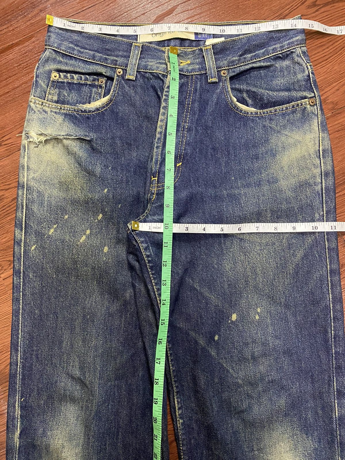 Gap Vtg Y2K Gap Original Jeans Bleached Distressed Loose Jeans Size US 29 - 12 Thumbnail