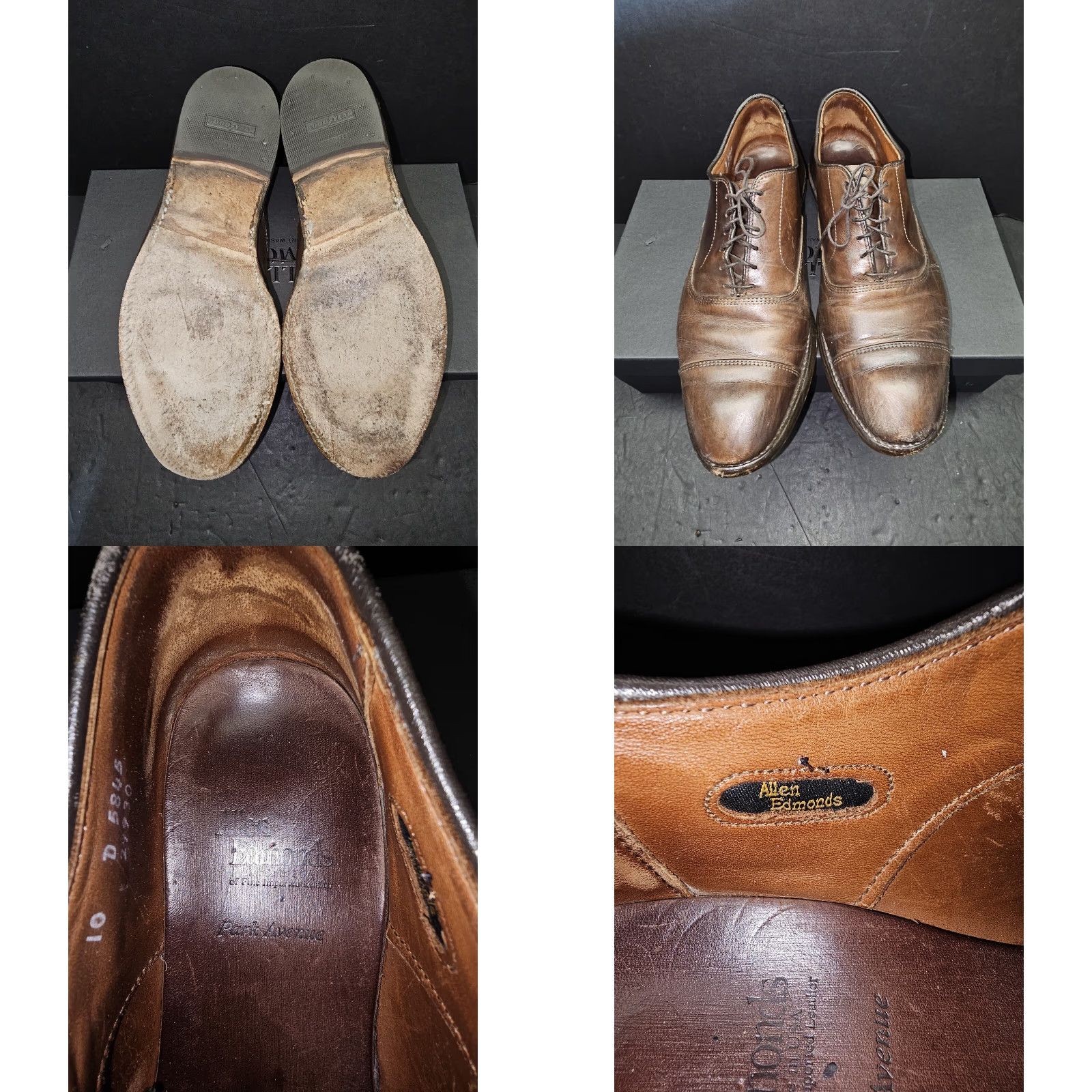 Allen Edmonds Allen Edmonds Park Ave Cap Toe Oxfords Mens Dress Shoes Size 10 D Brown Mahogany Brown (Vintage) Size ONE SIZE - 8 Thumbnail