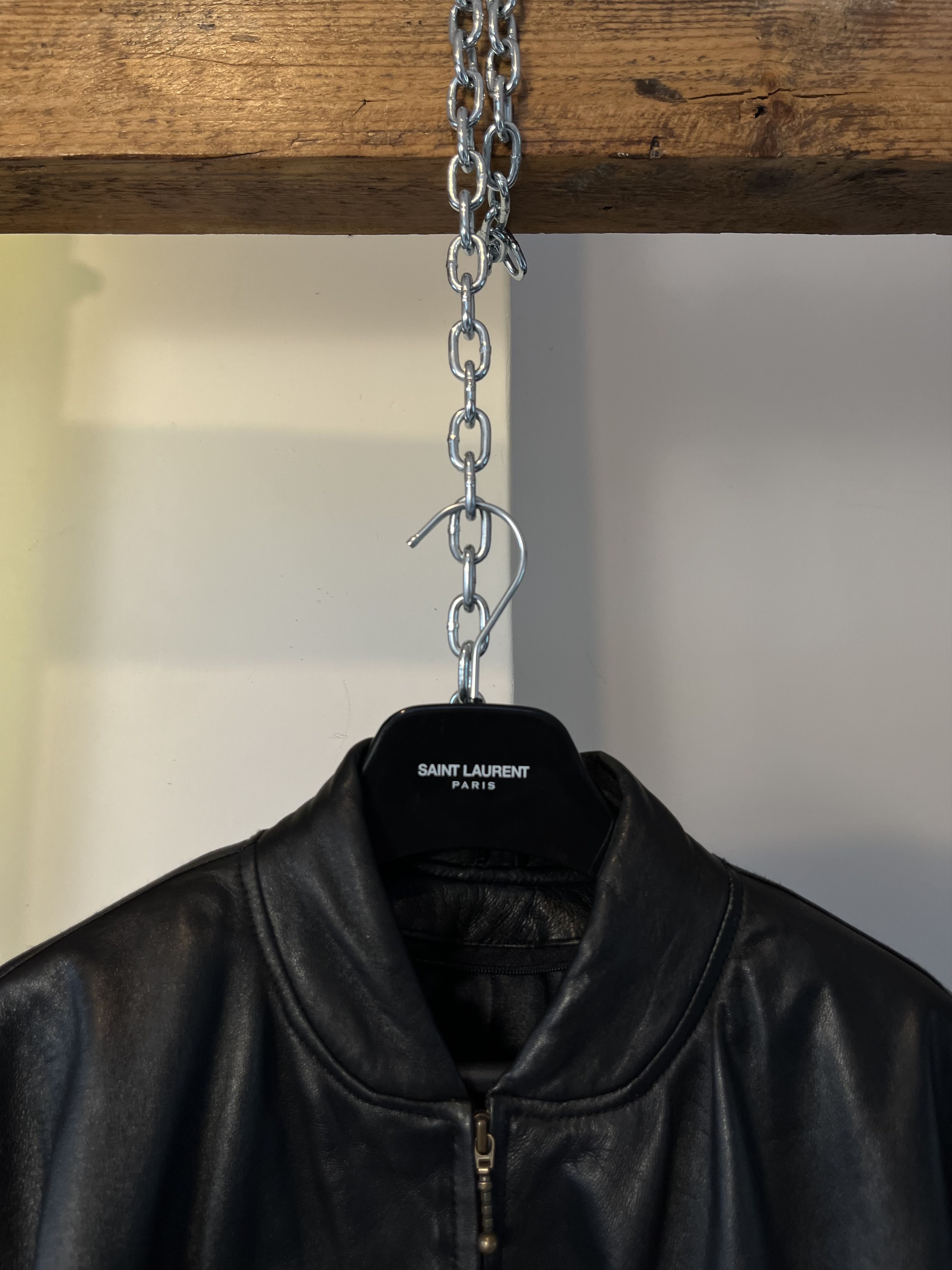 Vintage 90s Real Leather Opium Oversized Jacket Size US XL / EU 56 / 4 - 6 Thumbnail