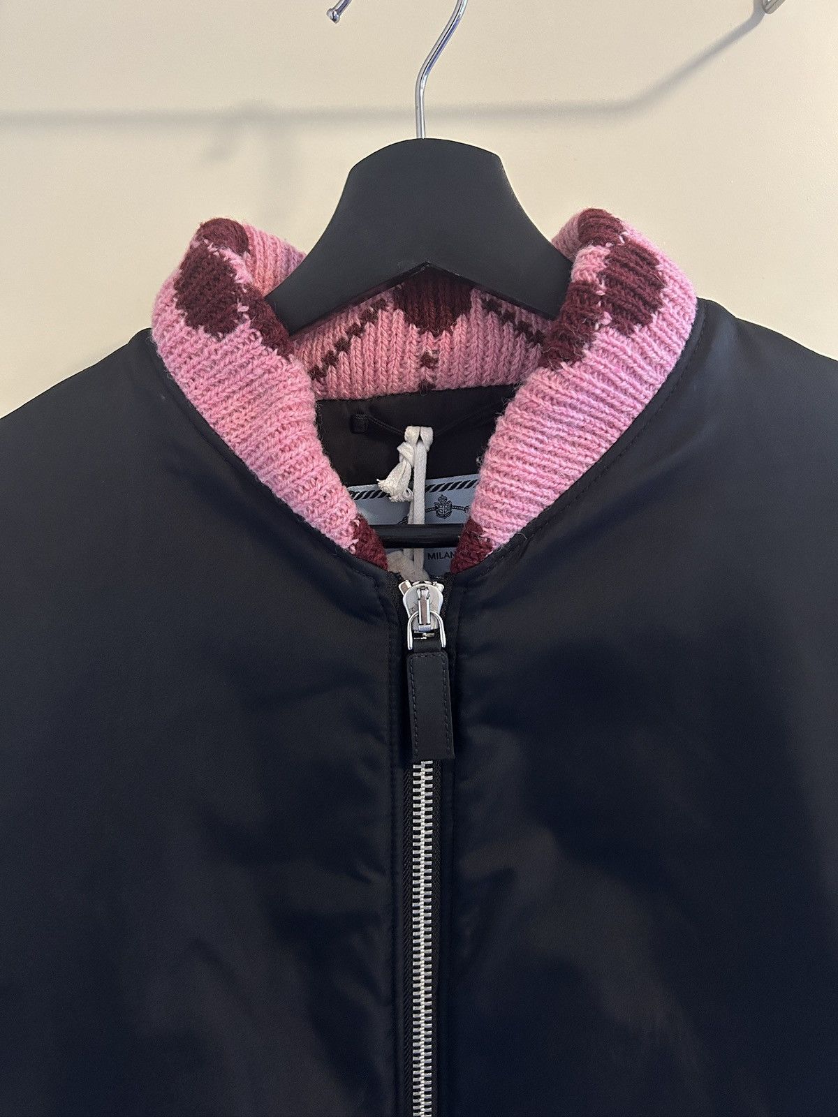 Prada × Raf Simons Prada x Raf Simons bomber jacket Re-Nylon with Jacquard Knit Size S / US 4 / IT 40 - 6 Thumbnail