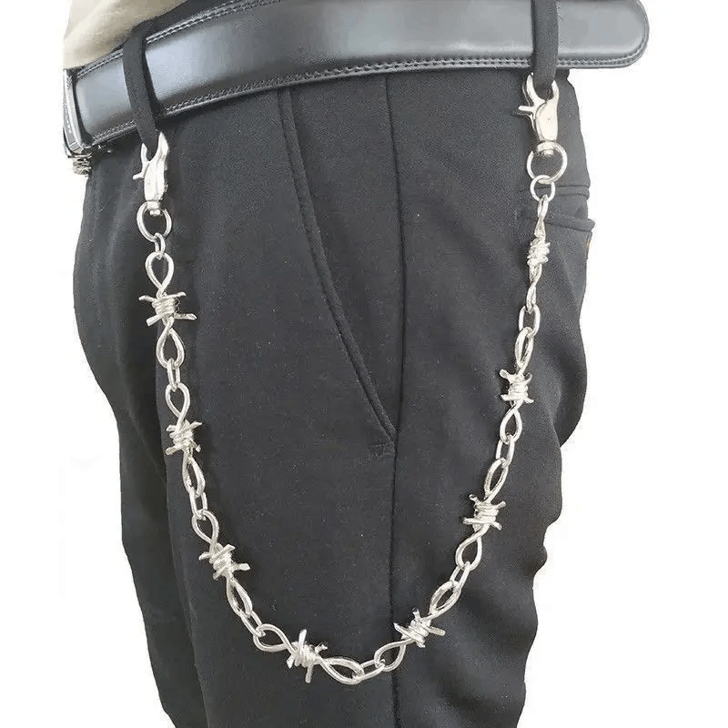 Jewelry Barb Wire Wallet Chain Size ONE SIZE - 1 Thumbnail