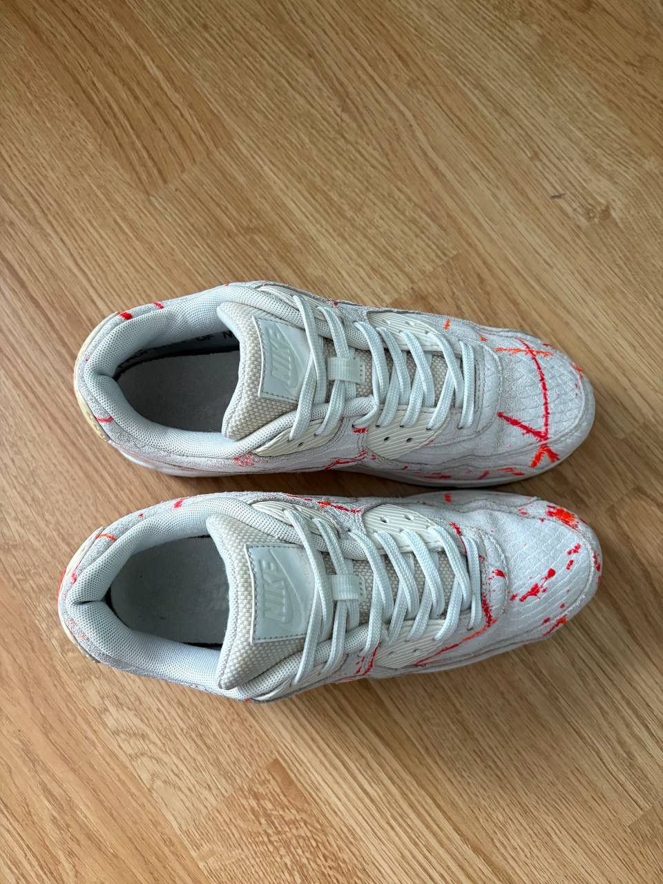 Nike Unreleased Sample Nike Air Max 90 Paint Splatter Snakeskin Size US 5.5 / EU 38 - 2 Thumbnail