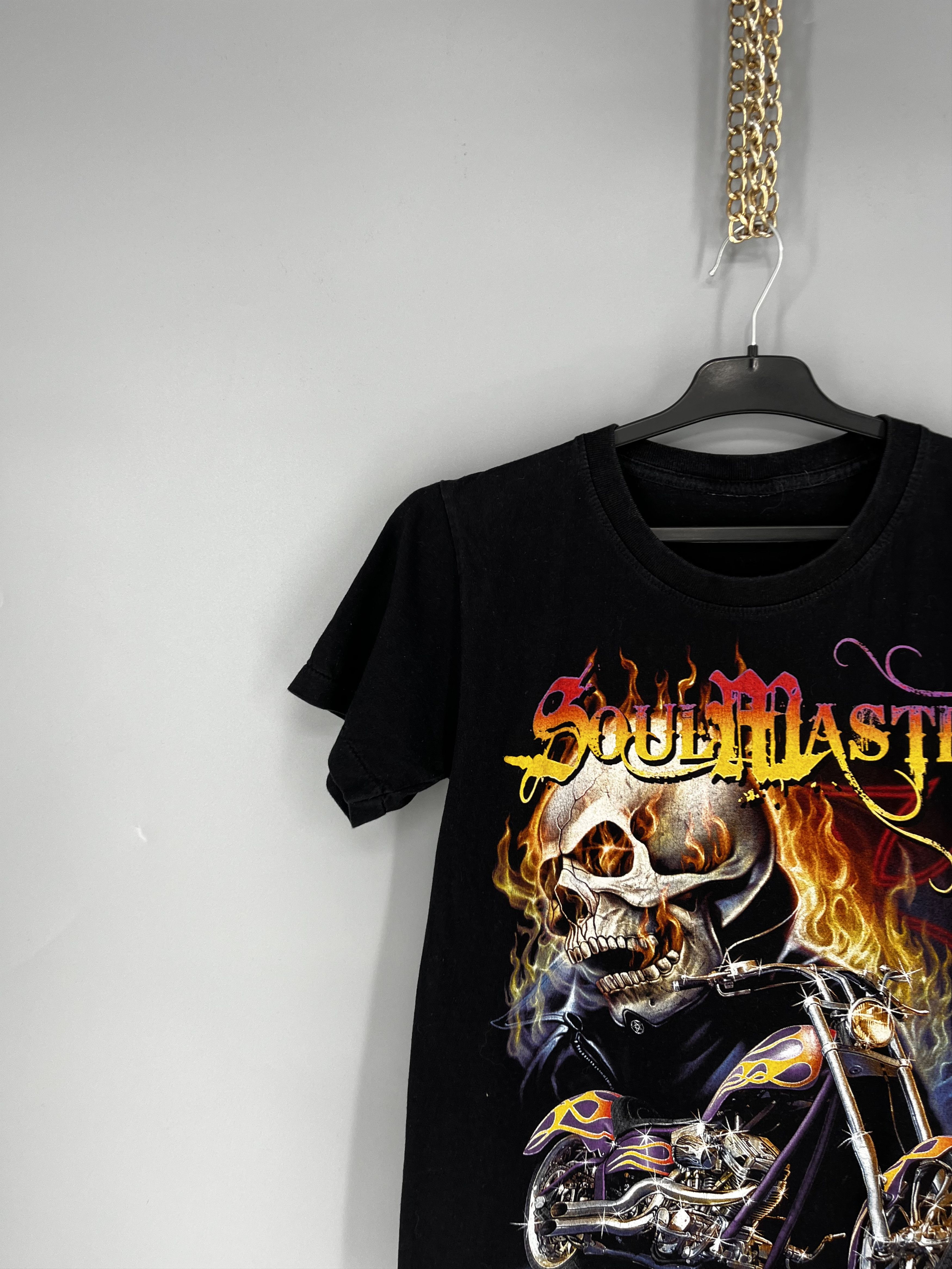 Harley Davidson Vintage Y2K Bike and Skull Soul Master Short sleeve T-shirt Size US XL / EU 56 / 4 - 4 Thumbnail