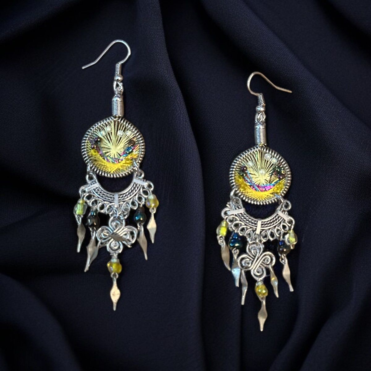 Other Silver tone dreamcatcher dangle earrings Size ONE SIZE - 1 Thumbnail