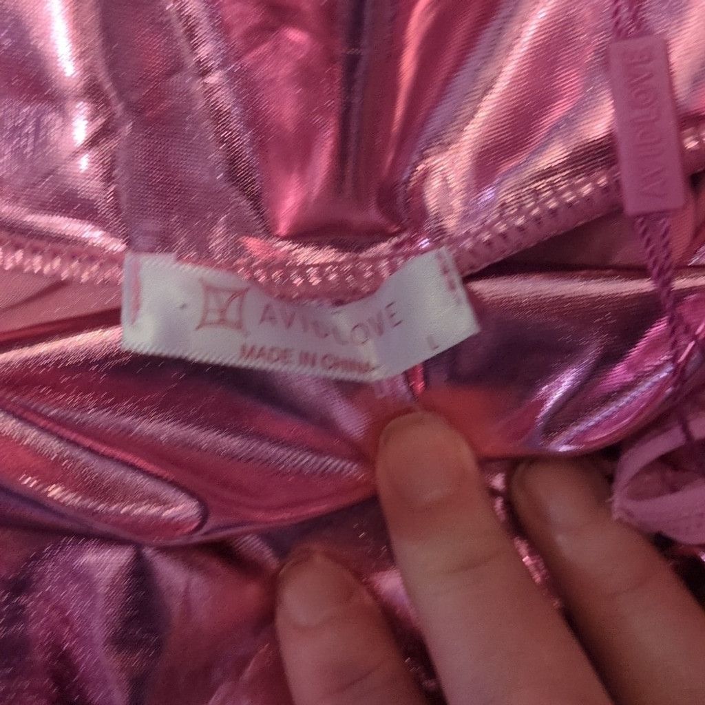 Other Avidlove chrome pink skirt and g-string thong size large Size 28" / US 6 / IT 42 - 3 Thumbnail