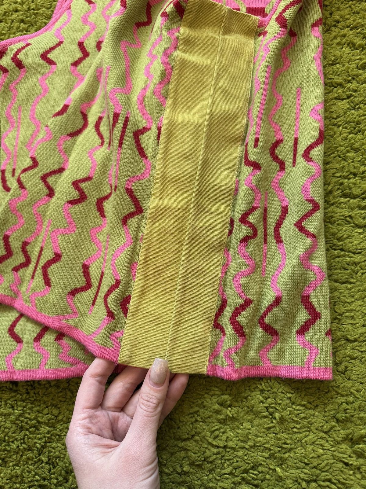 Designer Gudrun Sjoden avant garde reversible coloured knit vest Size M / US 6-8 / IT 42-44 - 6 Thumbnail