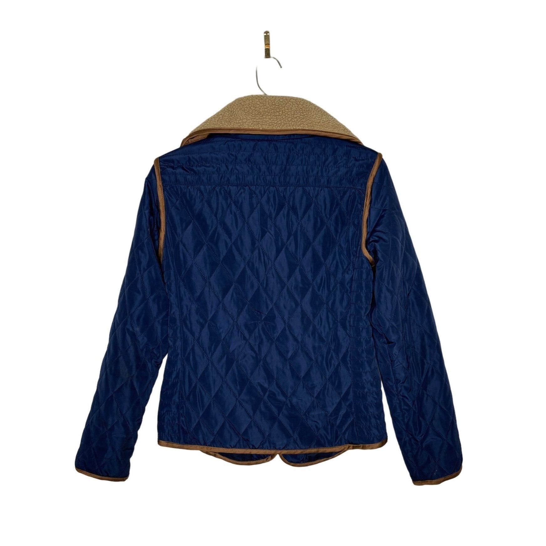 Daniel Cremieux CREMIEUX WOMEN'S BLUE SOFT SHELL QUILTED FRONT ZIP JACKET SZ Size S / US 4 / IT 40 - 2 Thumbnail