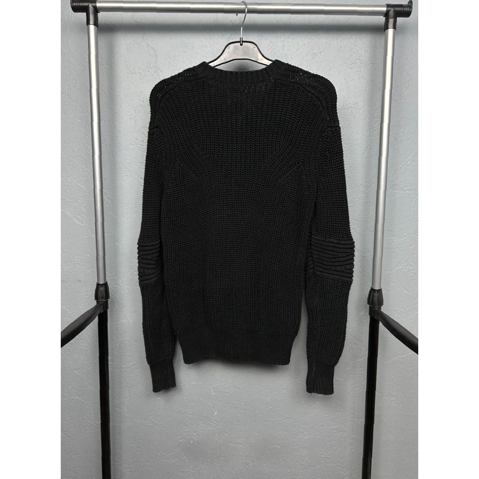 Allsaints AllSaints Moat Knit Bomber Full Zip Sweater XS Mens Black Cotton Knit Shirt Size US XS / EU 42 / 0 - 5 Thumbnail