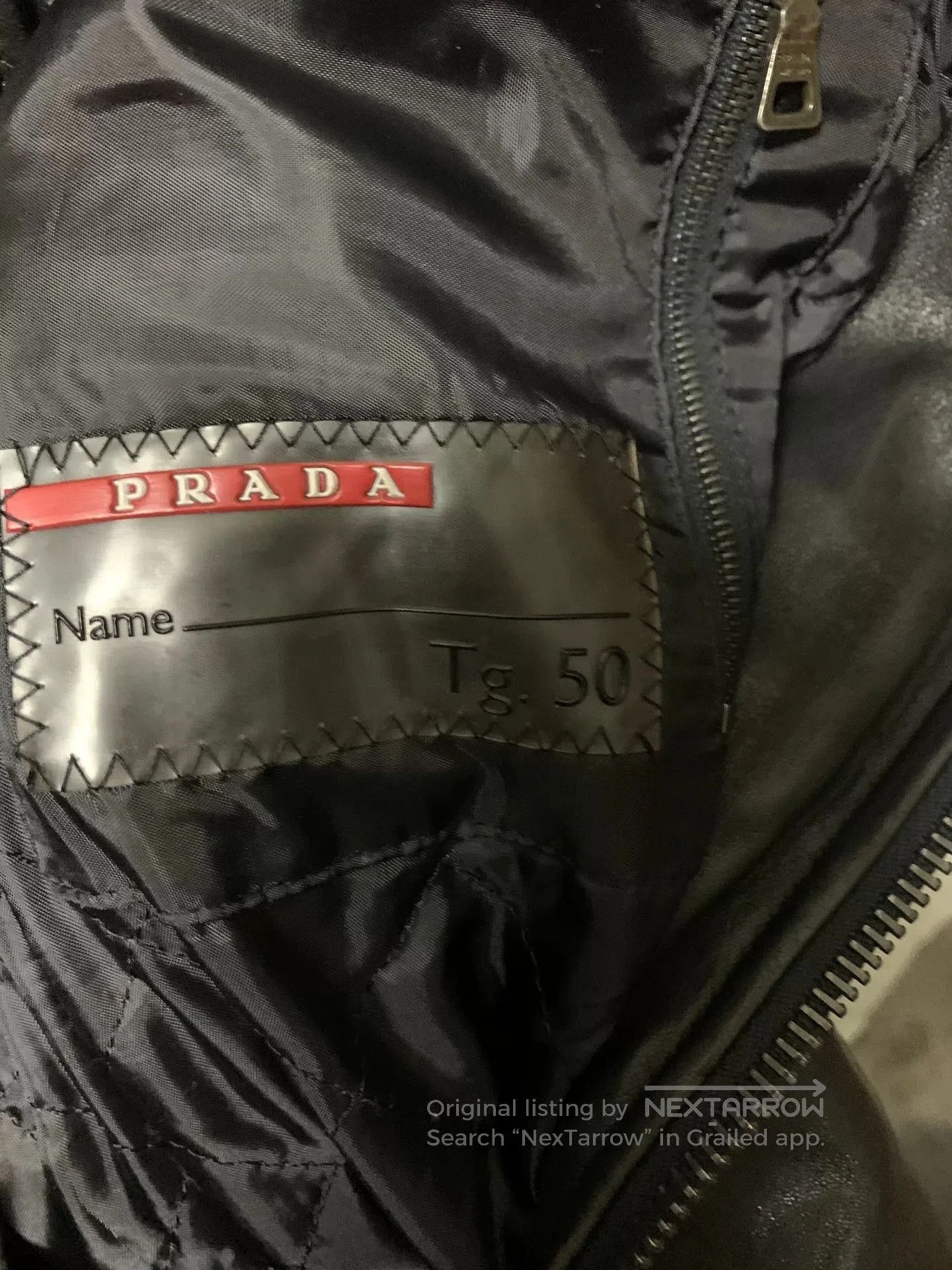 Prada Prada Men's Casual Motorcycle Leather Jacket. Size US M / EU 48-50 / 2 - 6 Thumbnail