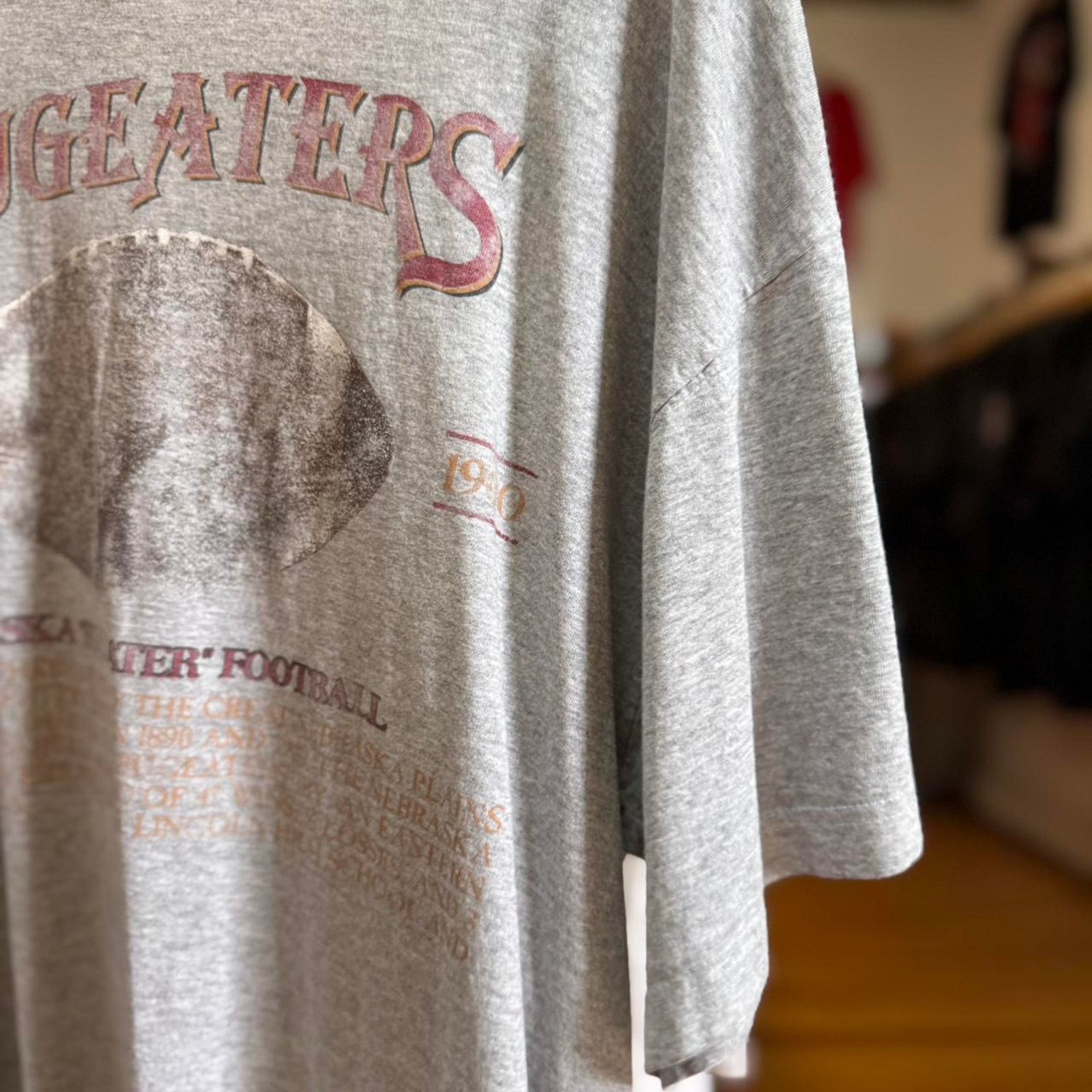 Vintage Vintage 90s Nebraska Huskers Bugeaters Football T-Shirt Size US XL / EU 56 / 4 - 6 Thumbnail