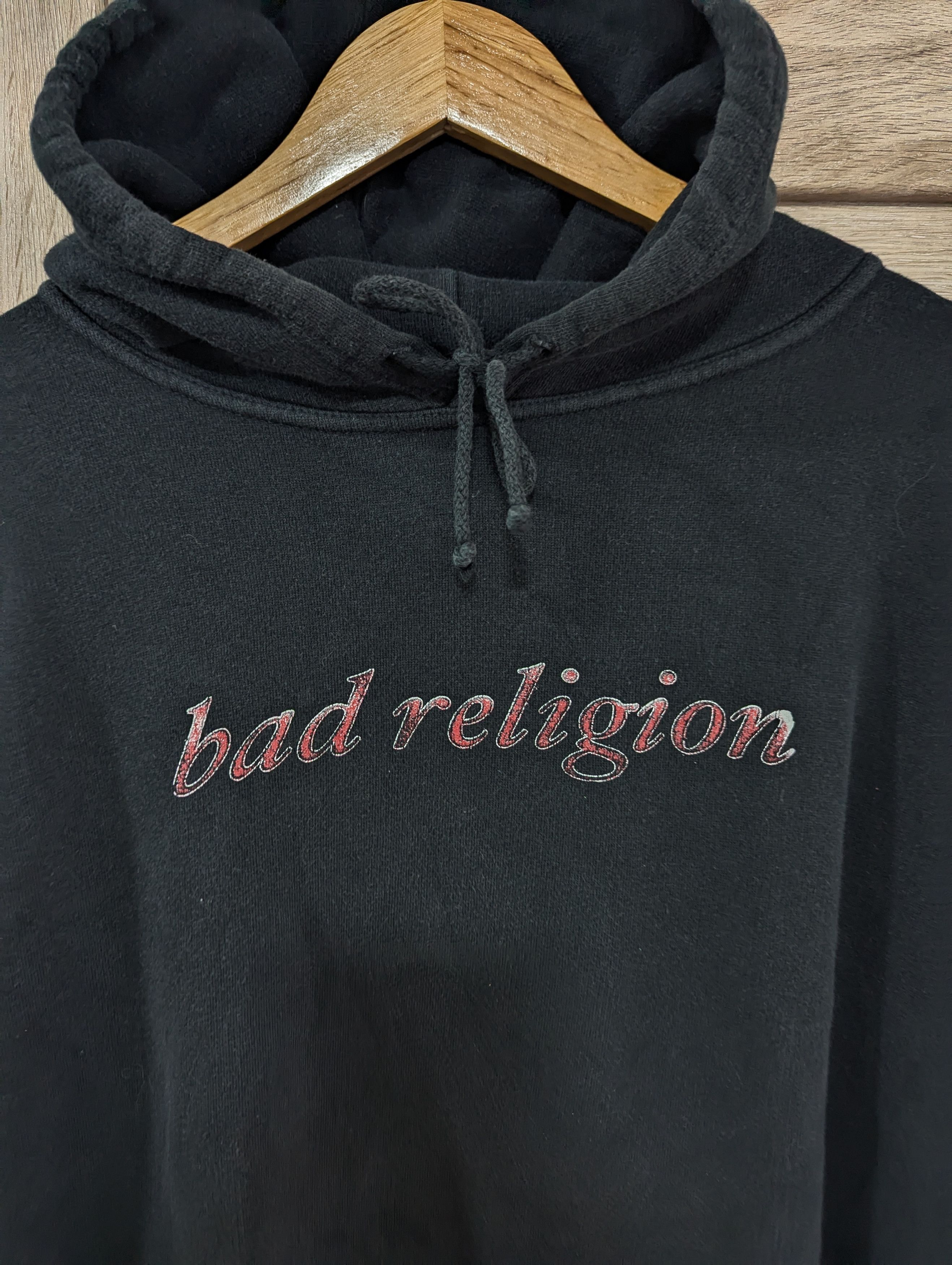 Band Tees Bad Religion Vintage Black Distressed Hoodie Size US XL / EU 56 / 4 - 4 Thumbnail