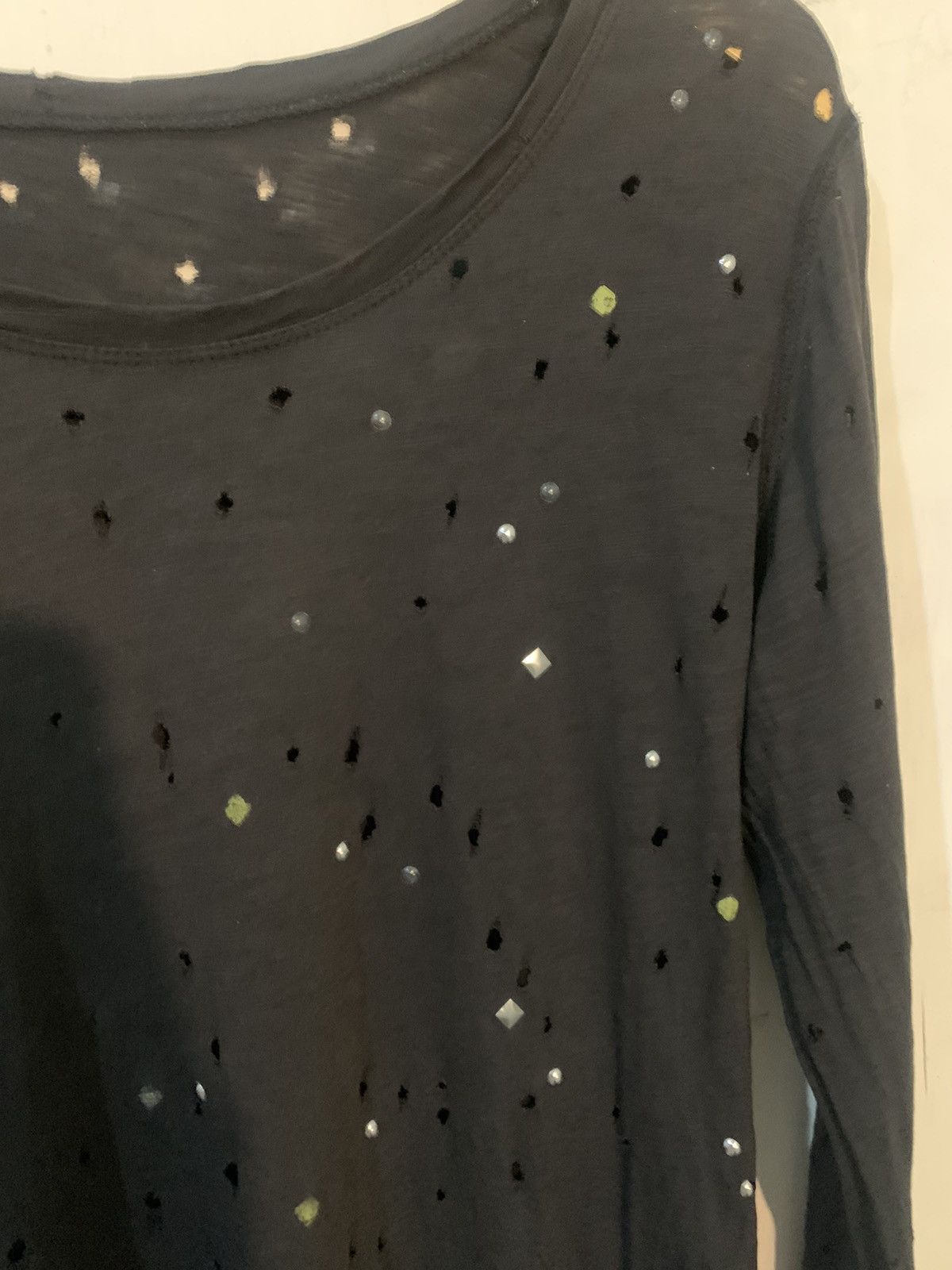 14th Addiction × Hysteric Glamour × If Six Was Nine Distressed Long Sleeve inspired Rick Owens Size US M / EU 48-50 / 2 - 6 Thumbnail