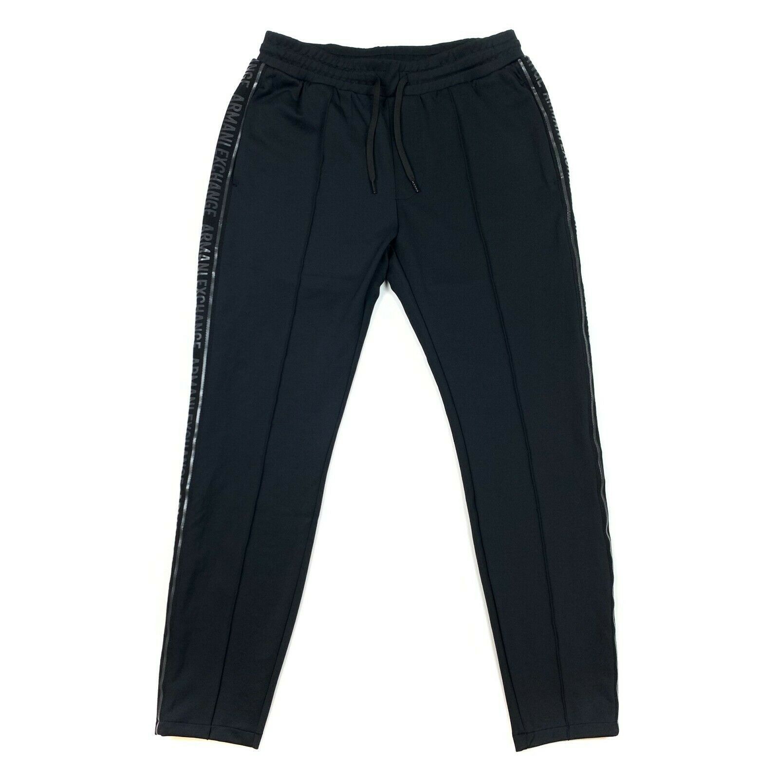 Armani Exchange Armani Exchange Track Pants Side Logo Trousers Black Small S Size US 30 / EU 46 - 1 Thumbnail