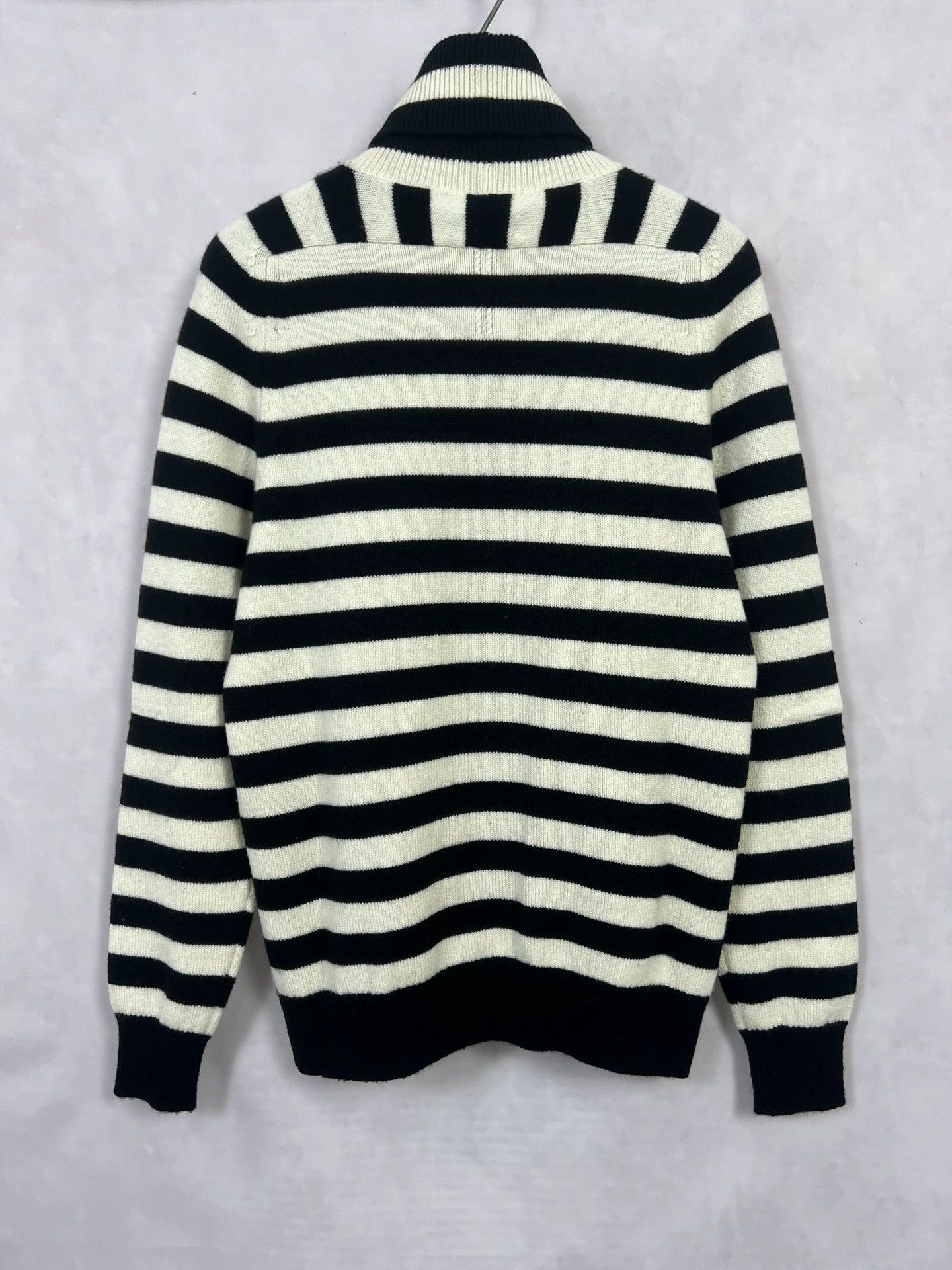 Saint Laurent Paris Saint Laurent 15fw Rare B&W High Neck Cashmere S Size US S / EU 44-46 / 1 - 2 Thumbnail