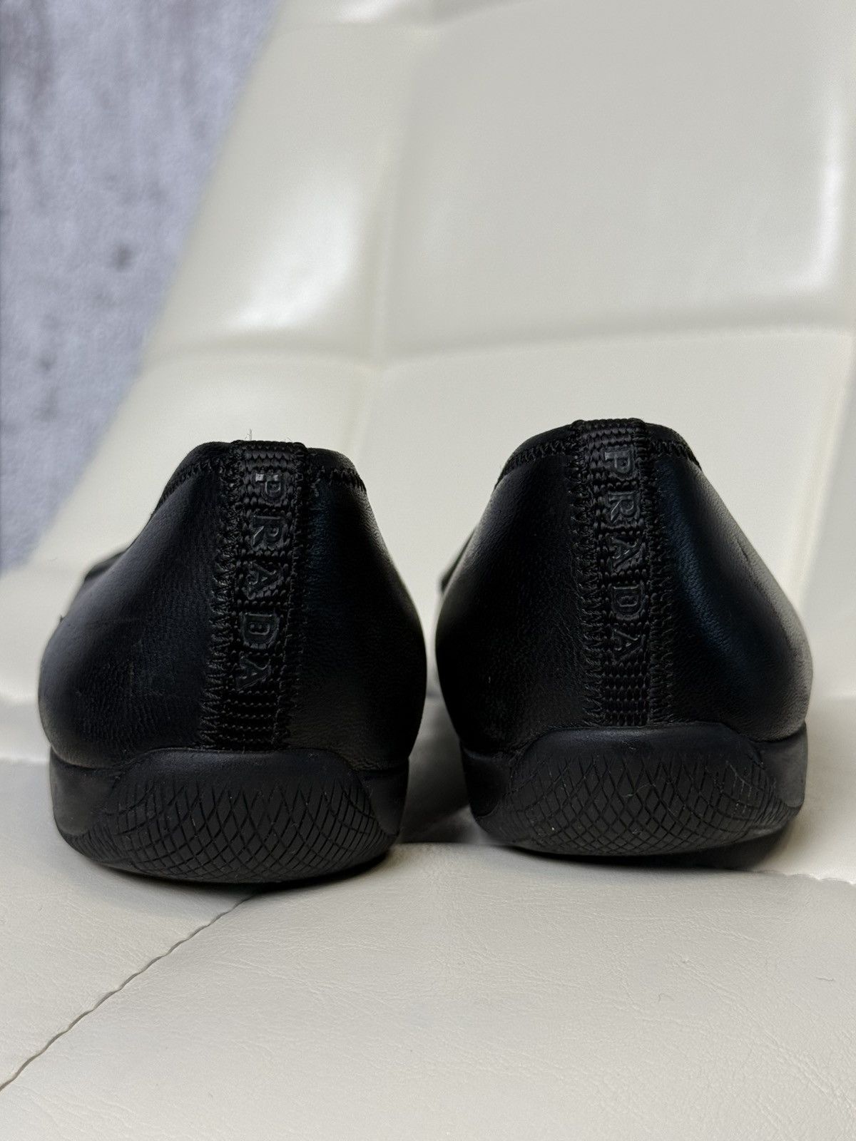 Prada Vintage 00s Prada Ballet Flats Leather Patent Toe Cap Shoes Size US 8 / IT 38 - 17 Thumbnail