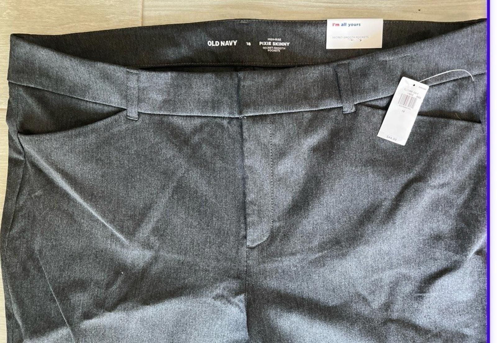 Old Navy Old Navy High Rise Pixie Skinny Pants Size 18 Grey NWT Size 40" / US 18 - 3 Thumbnail
