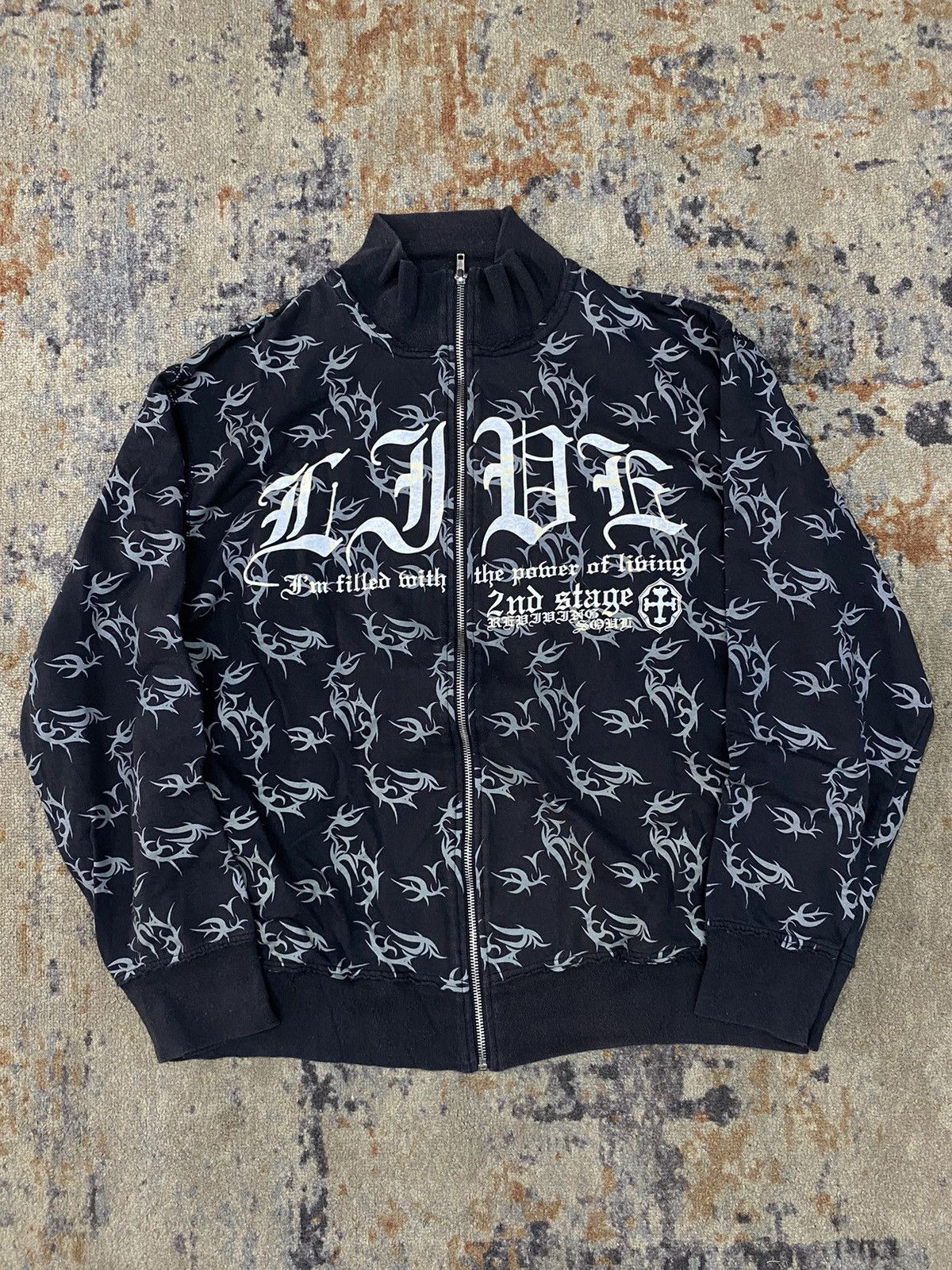 Le Grande Bleu (L.G.B.) Undefined Qnatro-Q tribal sweater zip up ifsxstyle lgb Size US M / EU 48-50 / 2 - 1 Thumbnail