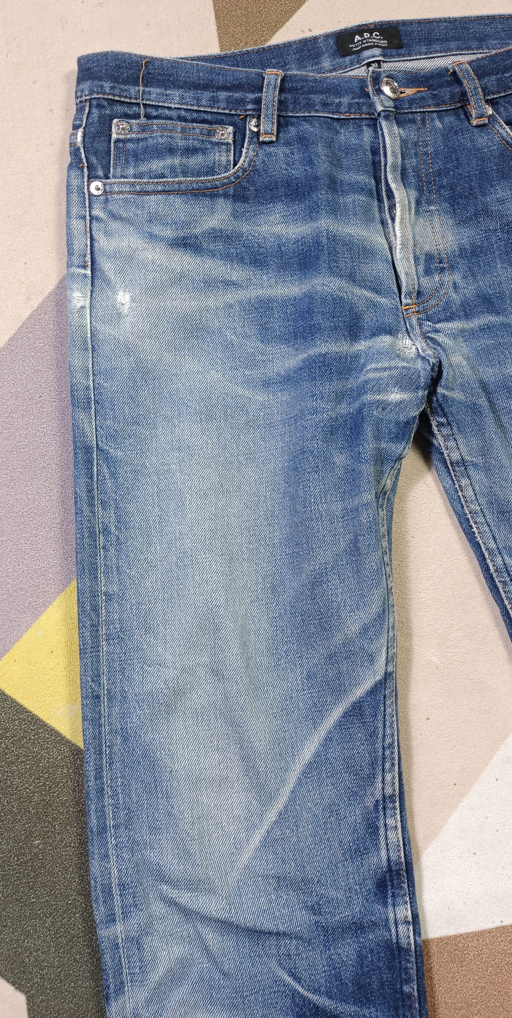A.P.C. A.P.C Jean Droit Etroit Full Selvedge Distressed Jeans Size US 32 / EU 48 - 5 Thumbnail