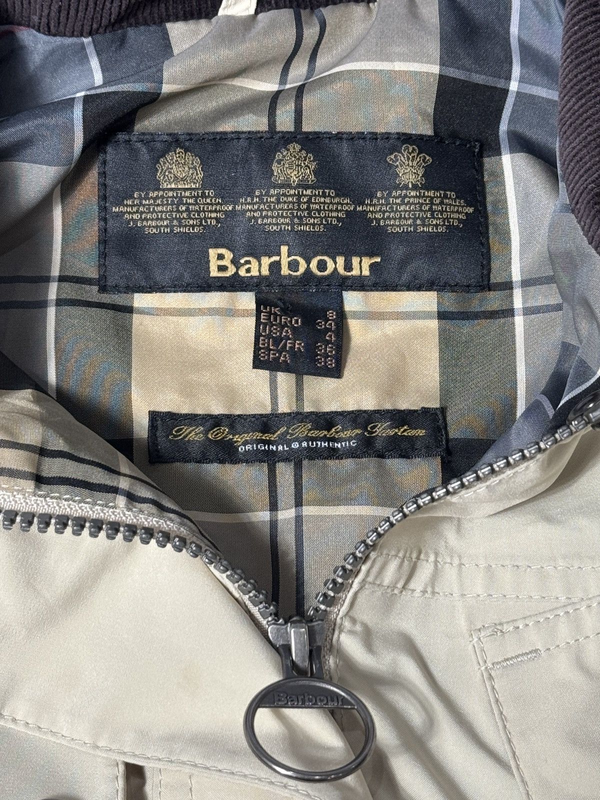Barbour VINTAGE BARBOUR 2000s JACKET WITH BELT Size S / US 4 / IT 40 - 4 Thumbnail