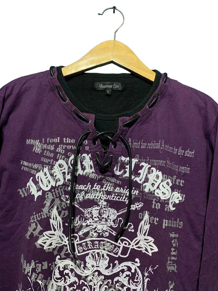 Beaumont Carr 2000s Beaumont carr laces up poem gothic purple longsleeve Size US M / EU 48-50 / 2 - 4 Thumbnail