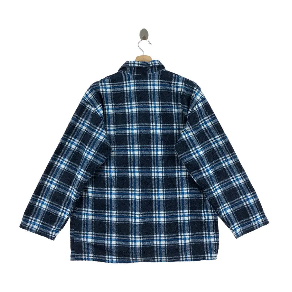 Vintage Vtg VANSPORTS JAPAN Off The Wall Tartan Fleece Casual Tee Size US XL / EU 56 / 4 - 8 Thumbnail