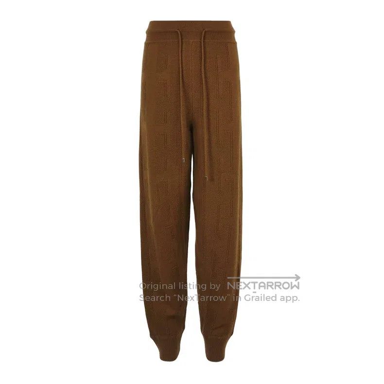 Hermes Wool solid color drawstring trousers