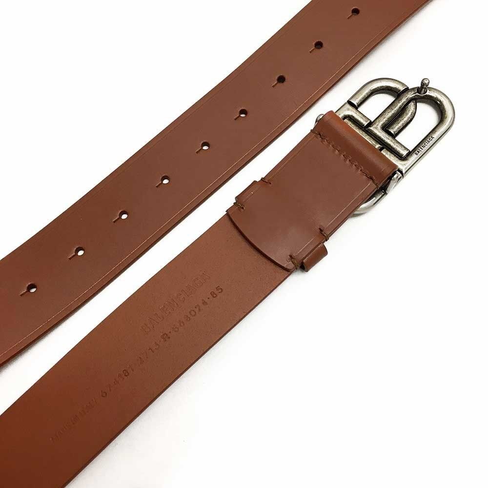 Balenciaga o1bcso1str1024 Size: 110 / Bb Extra Large Belt 40 Dark Tan Size 42 - 2 Thumbnail