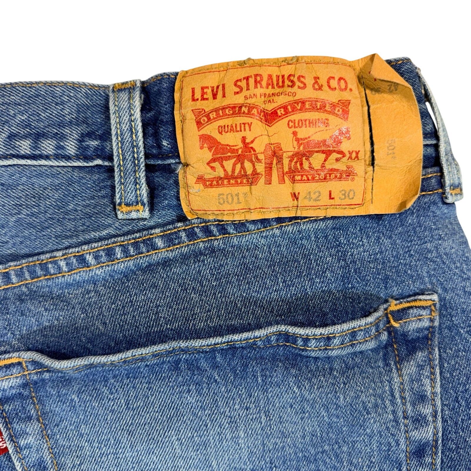 Levi's Levi’s 501 xx Original Fit Jeans Men 42x30 Straight Leg Size US 42 / EU 58 - 5 Thumbnail