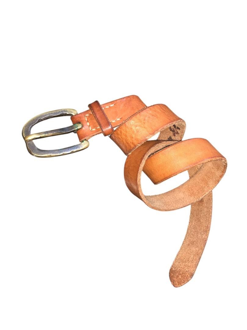 Japanese Brand Kapital Leather Belt Solib Brass Buckle Belt Size ONE SIZE - 8 Thumbnail