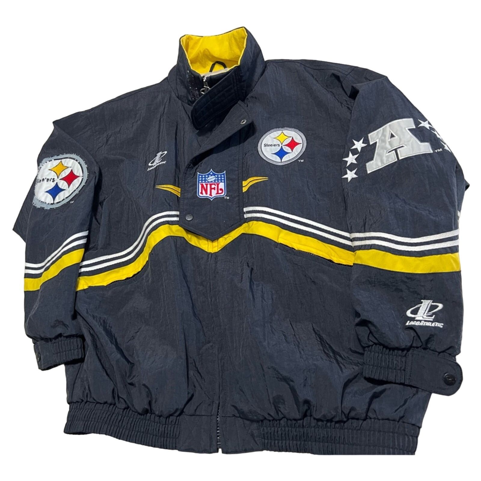 Logo Athletic Vintage NFL Pro Line Steelers Logo Athletic Jacket FULL ZIP Size US XL / EU 56 / 4 - 1 Thumbnail