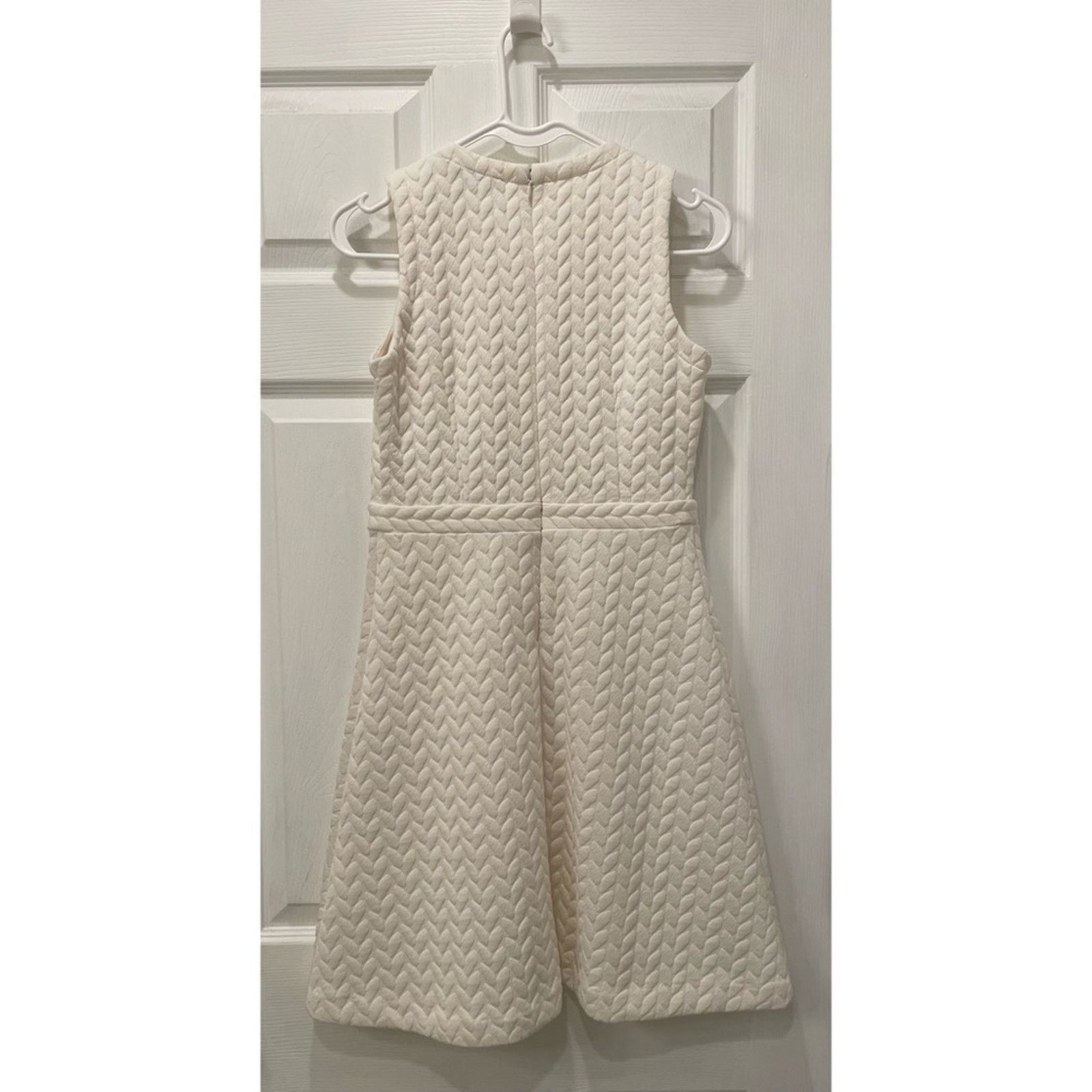 Loft Ann Taylor LOFT White Quilted Dress 0 Size XS / US 0-2 / IT 36-38 - 2 Thumbnail