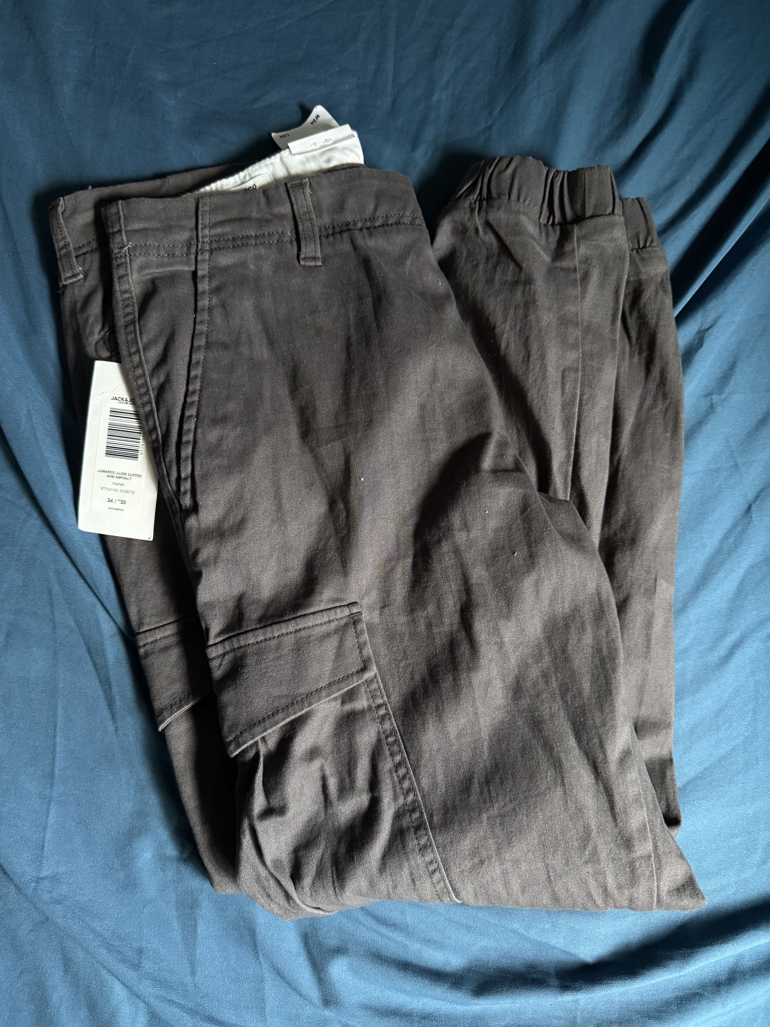 Jack & Jones JACK & JONES Slim Marco Green Cargo Pants Joggers Mens 34x30 Size US 34 / EU 50 - 1 Thumbnail