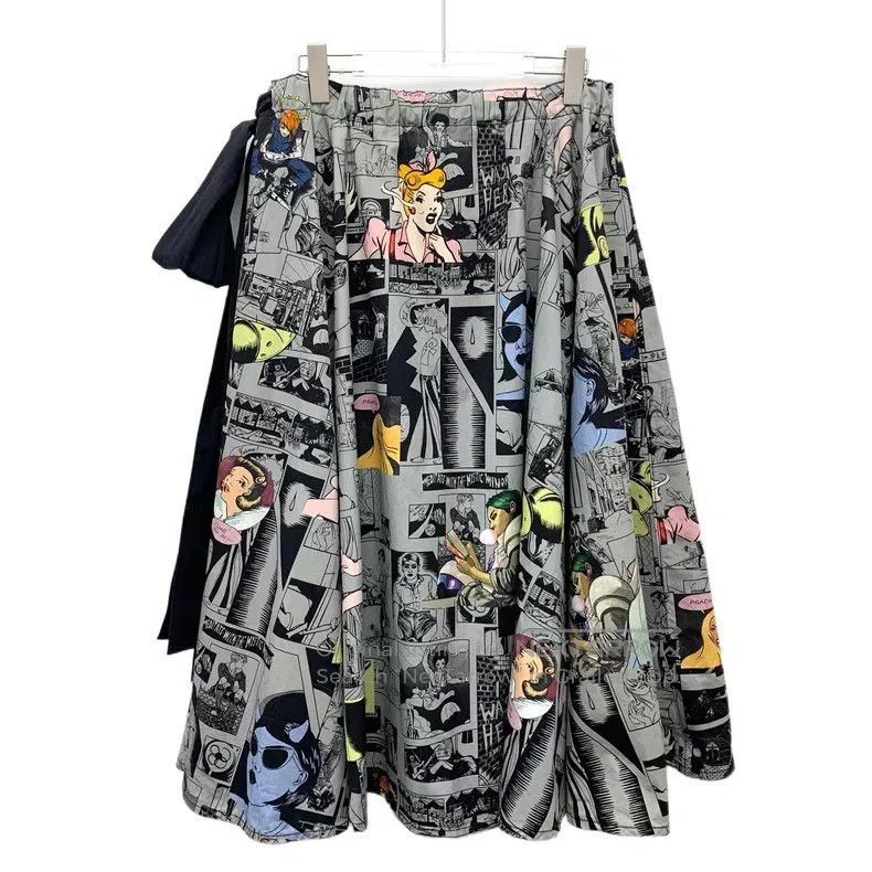 Prada Prada Multi-color cartoon cartoon image full-print cotton Size 25" / US 0 / IT 36 - 2 Thumbnail