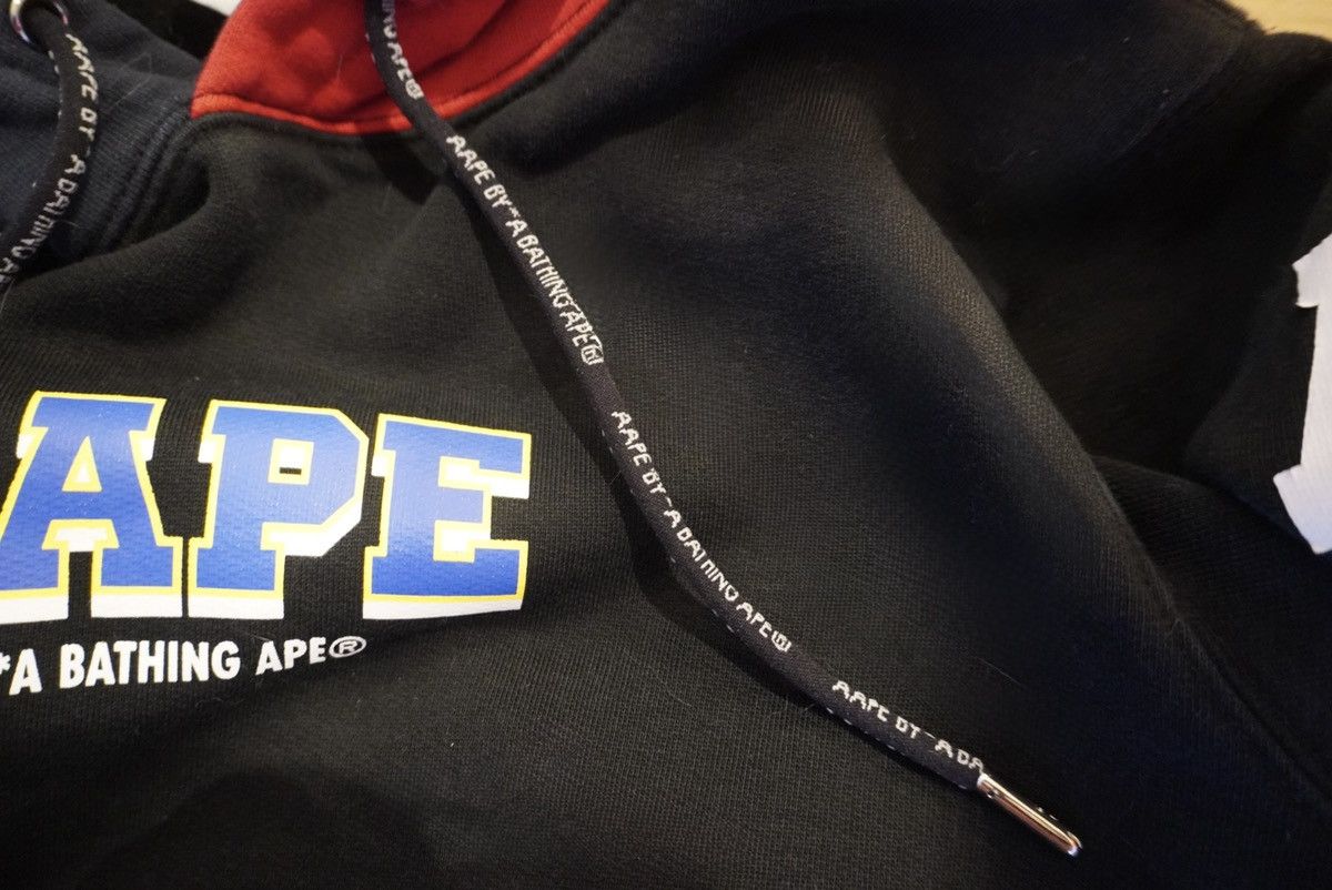 Aape AAPE By A Bathing Ape Black Hoodie with Camo Half Sleeve Size US S / EU 44-46 / 1 - 3 Thumbnail