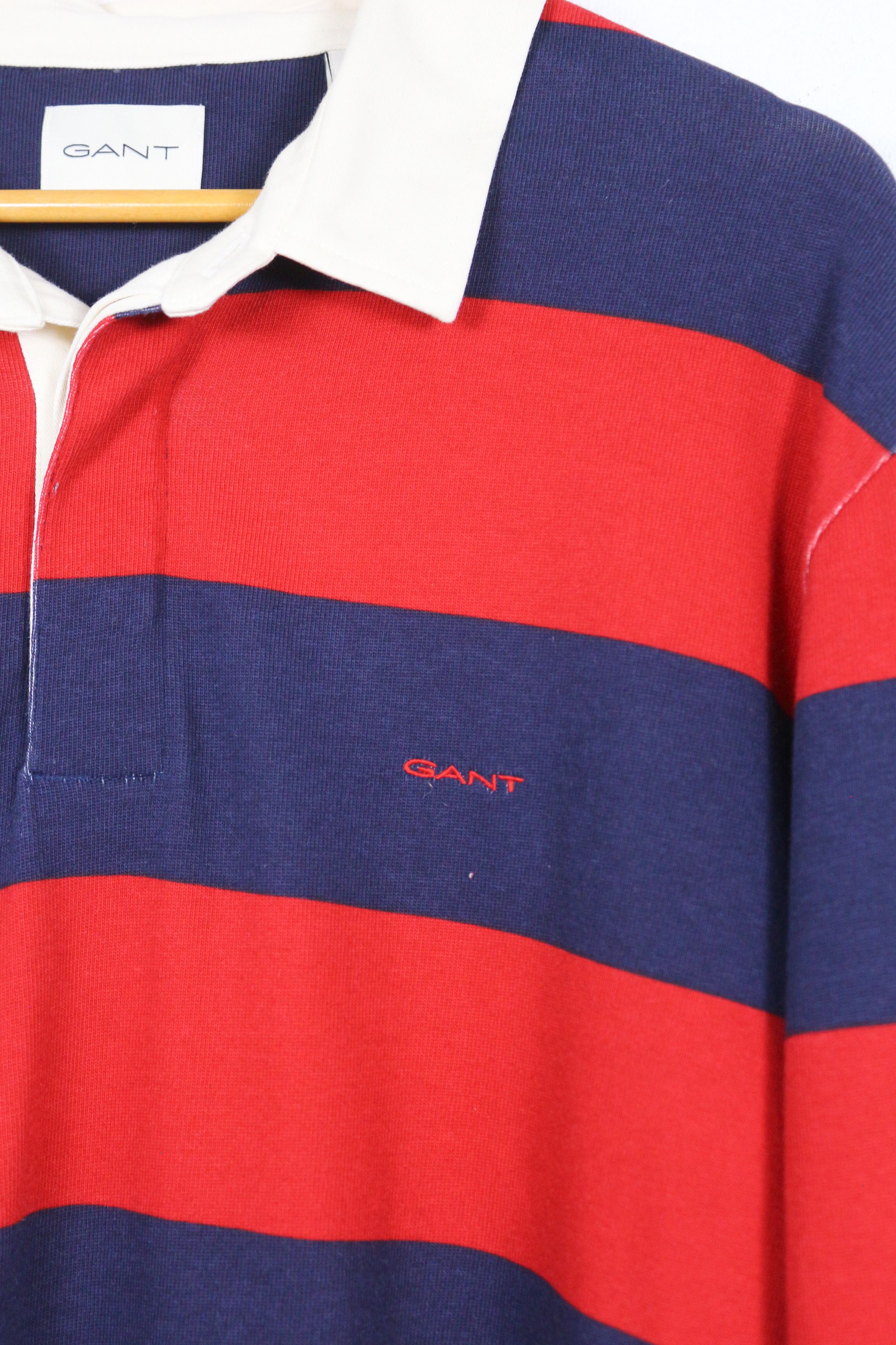 Gant Vintage Gant Logo Striped Preppy Rugby Polo Shirt Size US XL / EU 56 / 4 - 2 Thumbnail