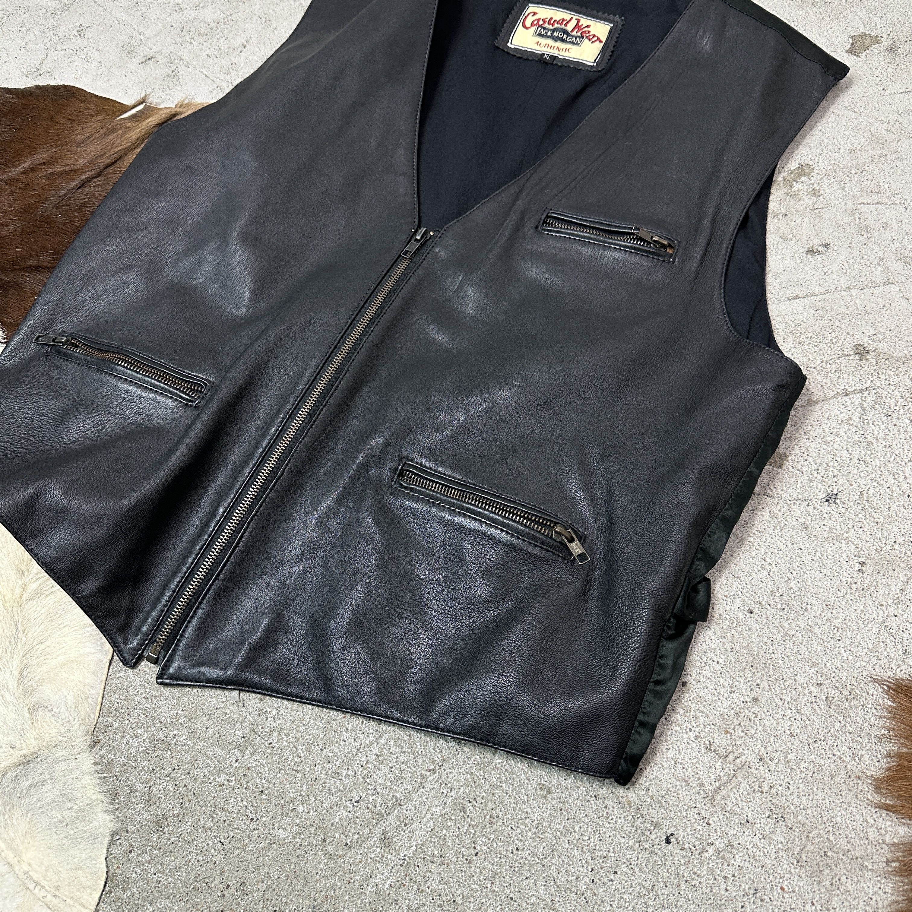 Vintage Vintage Leather Biker Grunge Moto Jacket Y2K Size US XL / EU 56 / 4 - 4 Thumbnail