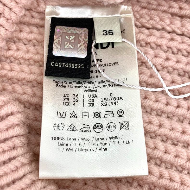 Fendi Pink Fendi Logo Wool Sweater Size US XS / EU 42 / 0 - 7 Thumbnail