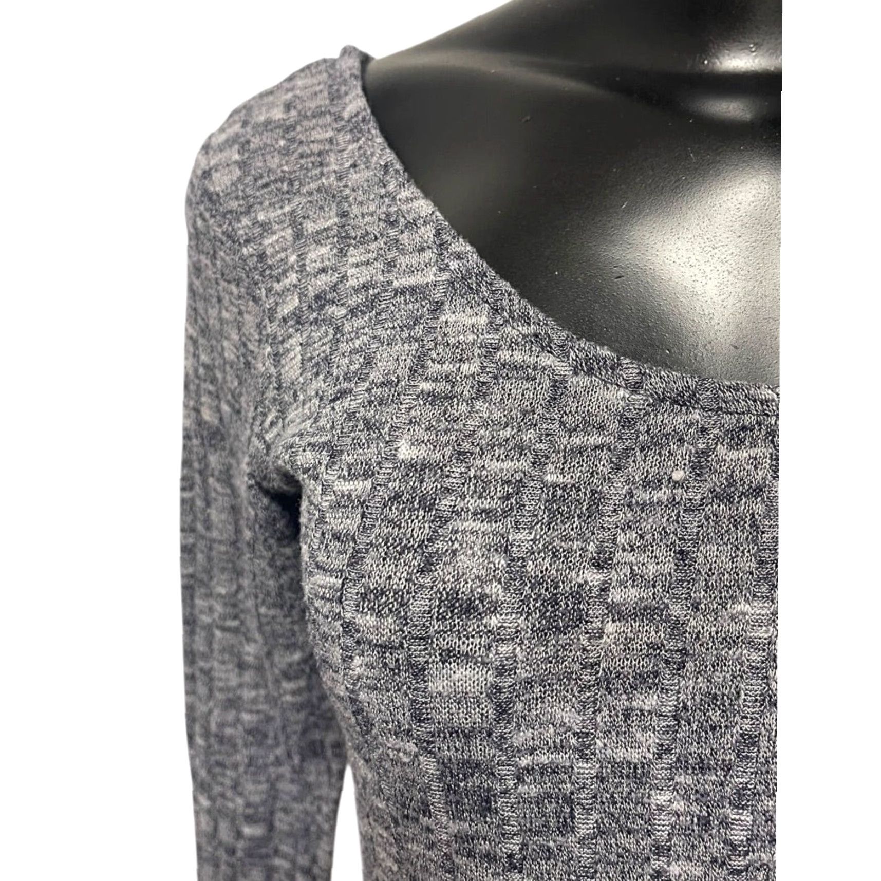 Vintage Ultra Flirt T-Shirt Womens Ribbed Fitted Marled Purple Scoop Neck M Medium Size M / US 6-8 / IT 42-44 - 6 Thumbnail