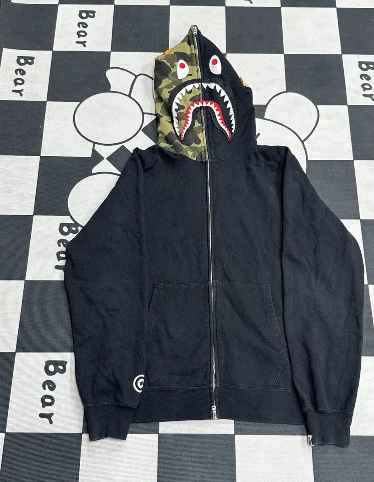Bape BAPE Green Camo Shark Head Jacket K5 Size US XXL / EU 58 / 5 - 1 Thumbnail