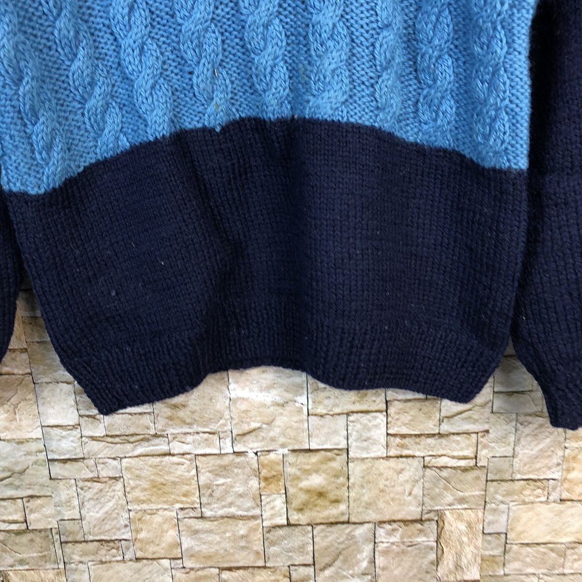 Homespun Knitwear × Japanese Brand Jomo Blue Knitwear #A392 Size US M / EU 48-50 / 2 - 7 Thumbnail