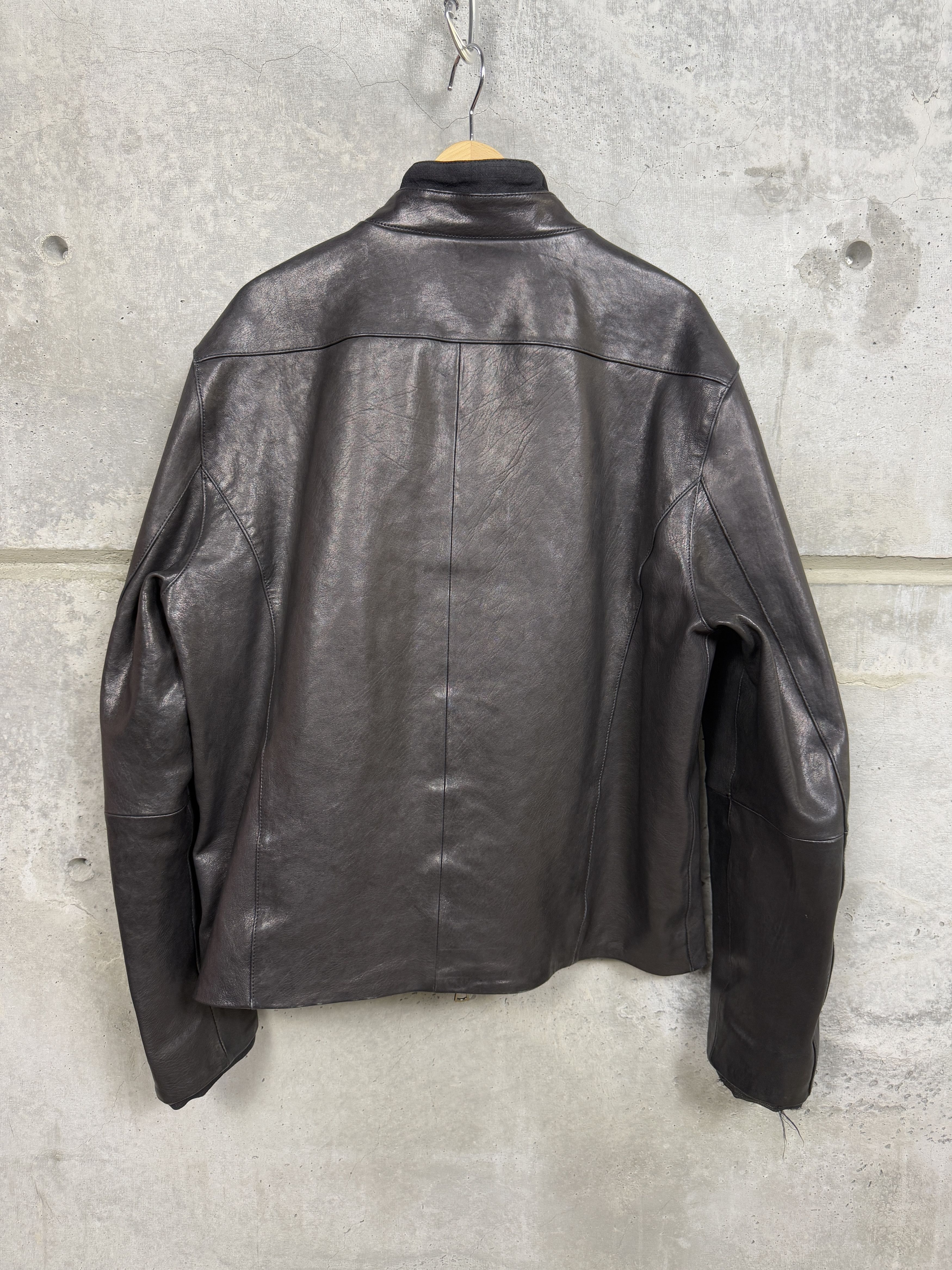 John Varvatos $1898 John Varvatos Leather Racer Jacket Size US XL / EU 56 / 4 - 2 Thumbnail