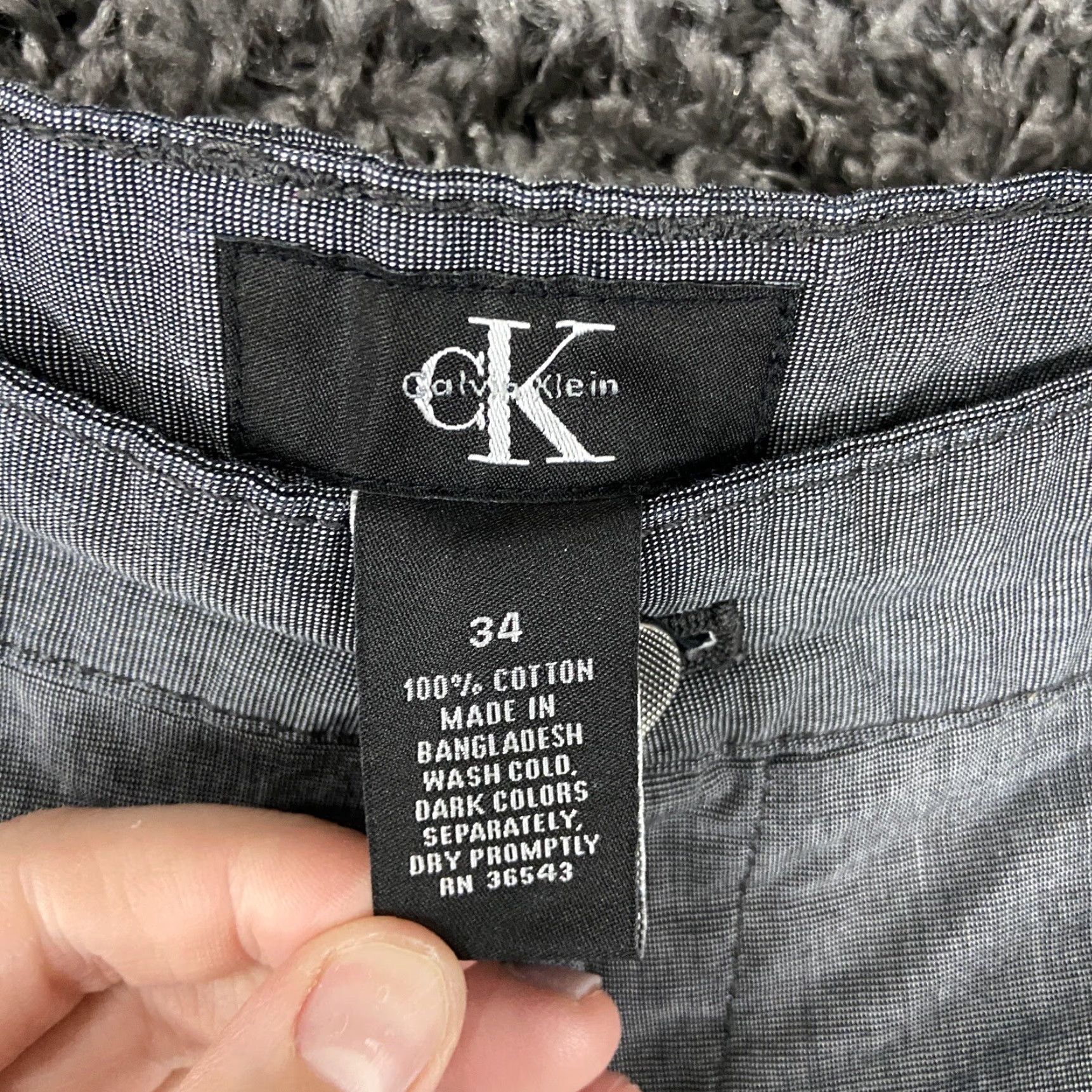 Calvin Klein Calvin Klein Shorts Men 34 Gray Chino Regular Mens Size US 34 / EU 50 - 5 Thumbnail