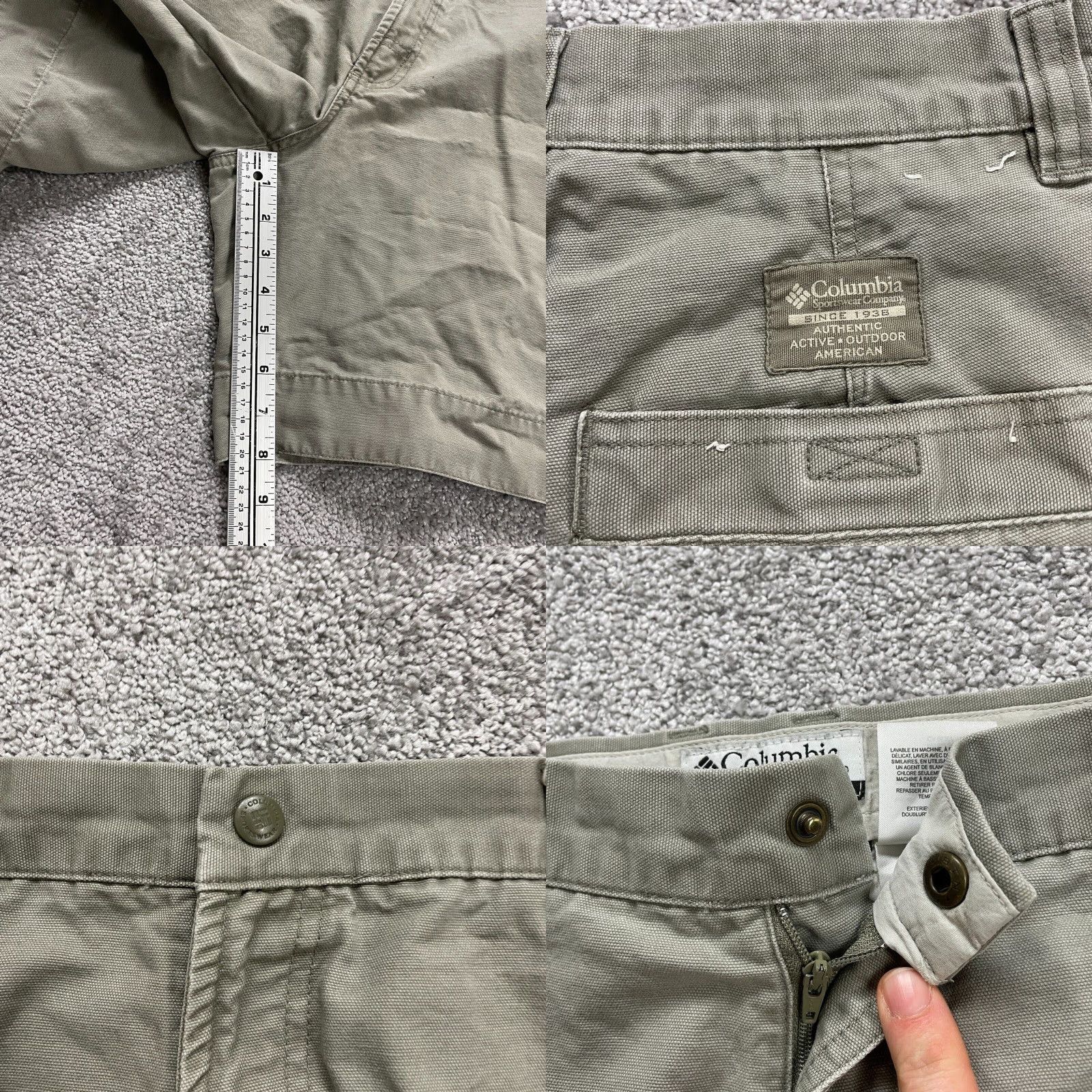 Vintage Columbia Chino Shorts Mens 32 Khaki Brown Solid Cotton Pockets Active Outdoor Size US 32 / EU 48 - 8 Thumbnail