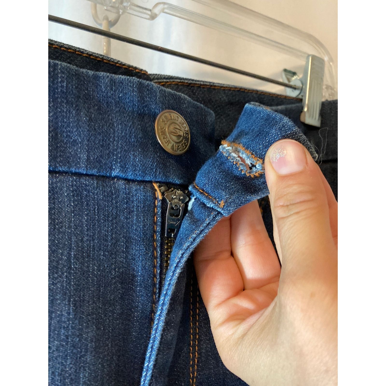 Seven 7 Seven7 Dark Blue Wash Denim High Rise Boot Cut Pants Jeans Size 32" / US 10 / IT 46 - 5 Thumbnail